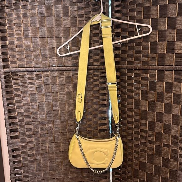 New without tags coach Teri crossbody yellow green. - Picture 1 of 10